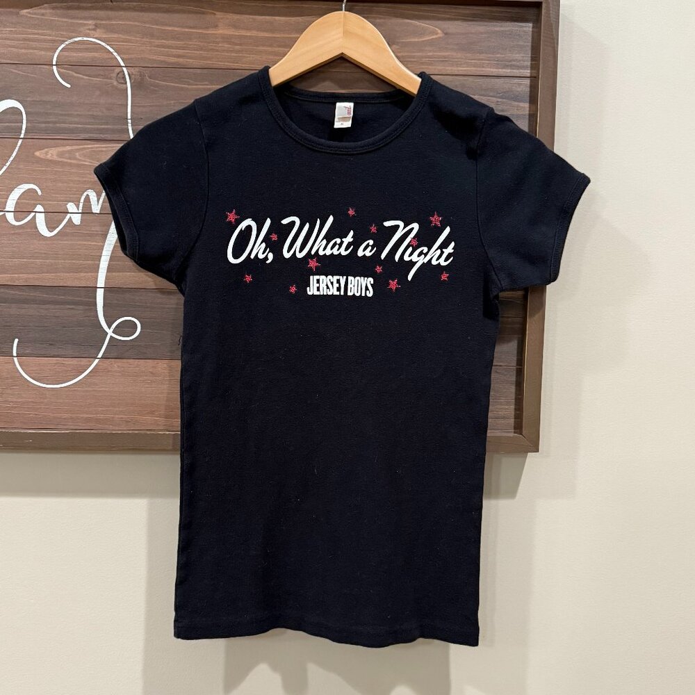 ANVIL VINTAGE BROADWAY JERSEY BOYS SHORT SLEEVE WOMEN'S MEDIUM BLACK T SHIRT